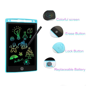 8.5 Inch LCD Writing Tablet For Kids - Digital Erasable Drawing Pad & Sketch Board Gift For Children (Random Color)