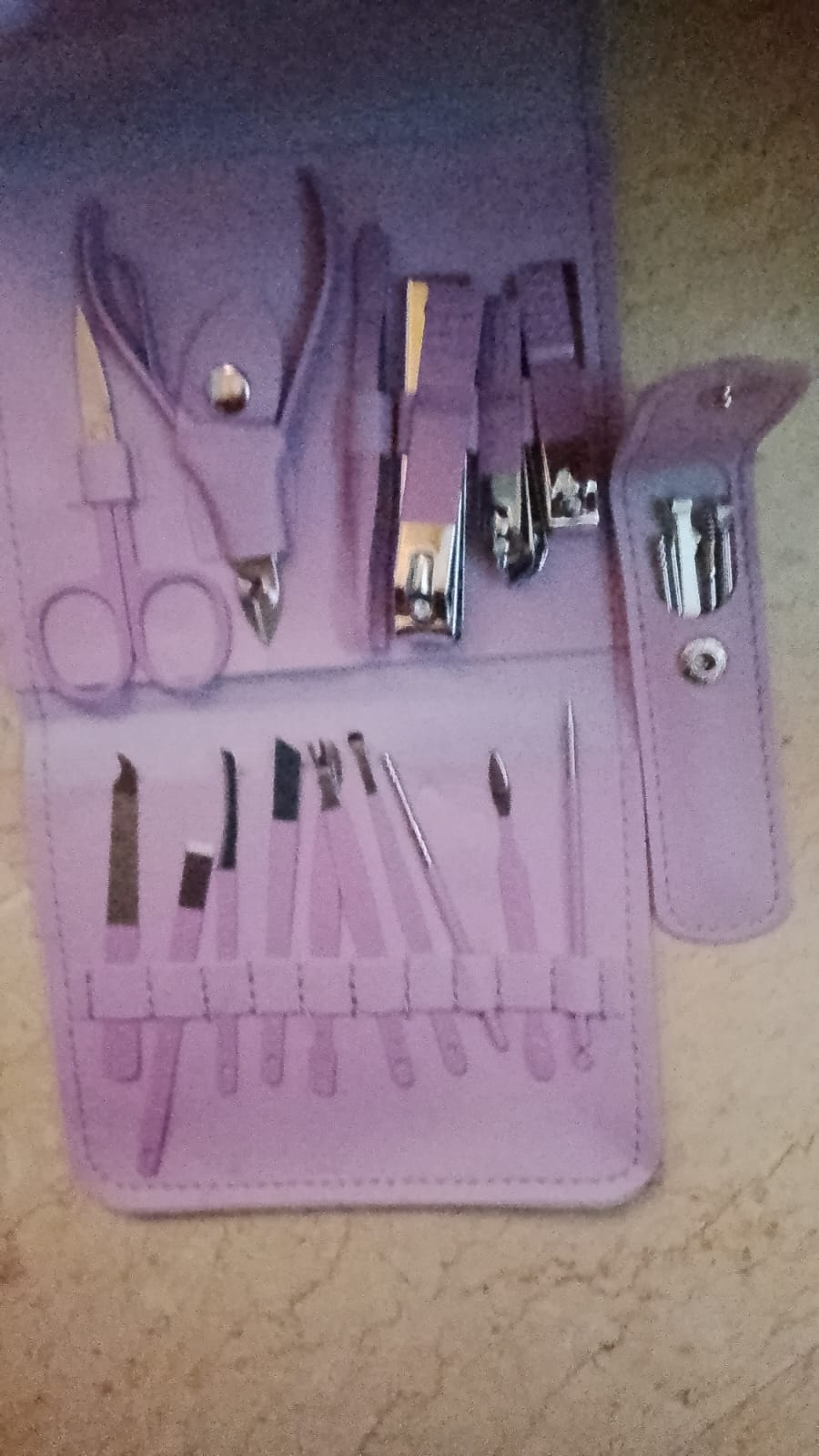 16-in-1 Stainless Steel Nail Care Kit | Professional Manicure, Pedicure & Ear Care Set With Leather Case (Random Color) ✨ 💅