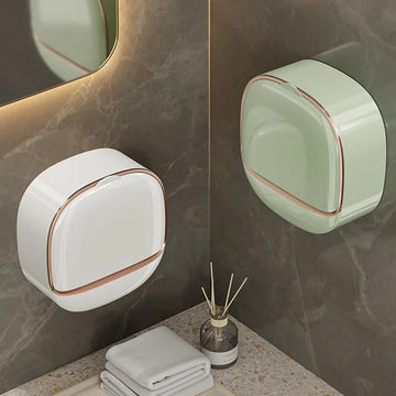🧼✨ Premium Wall-Mounted Flip Soap Box (Random Luxury Color) | 🛑 Punch-Free Install, Prevents Soggy Soap & Decorates Bathroom! 🛁🏠🔥