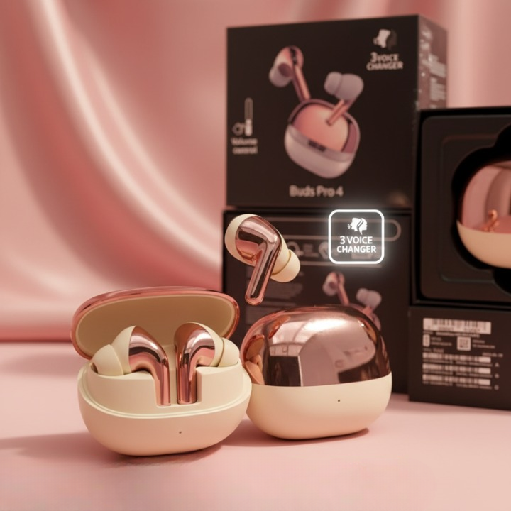 Samsung Buds 4 Pro Copy Wireless Earphones - Heavy Bass Earbuds With Noise Cancellation & Long Battery Backup (Random Color)