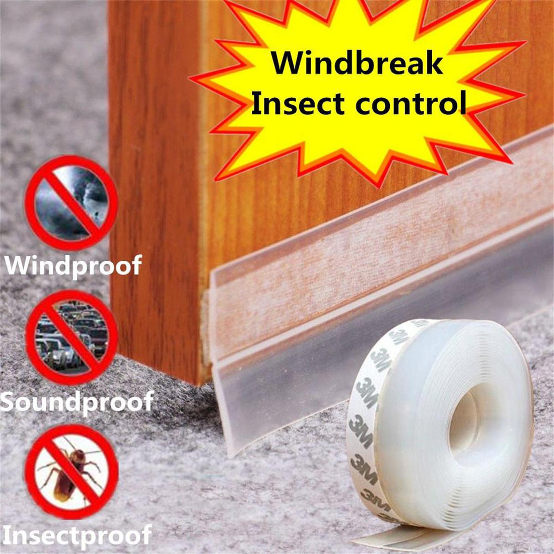🚪✨ 5 Meter Transparent Door & Window Seal Tape | Stop Dust, Insects & AC Cooling Loss ❄️ | Easy DIY Installation 🏠