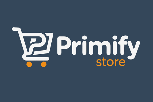 Primify store logo with a shopping cart icon on a transparent background